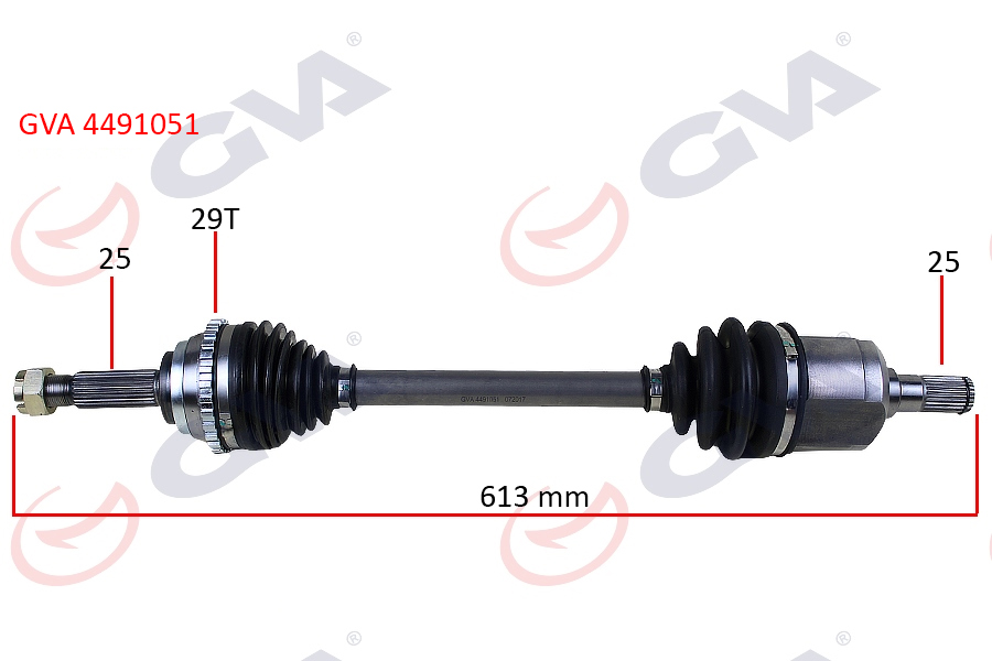 KOMPLE AKS SOL ACCENT ADMIRE 1.3 1.5D 03 06 ABS Lİ 29DİŞ 613mm