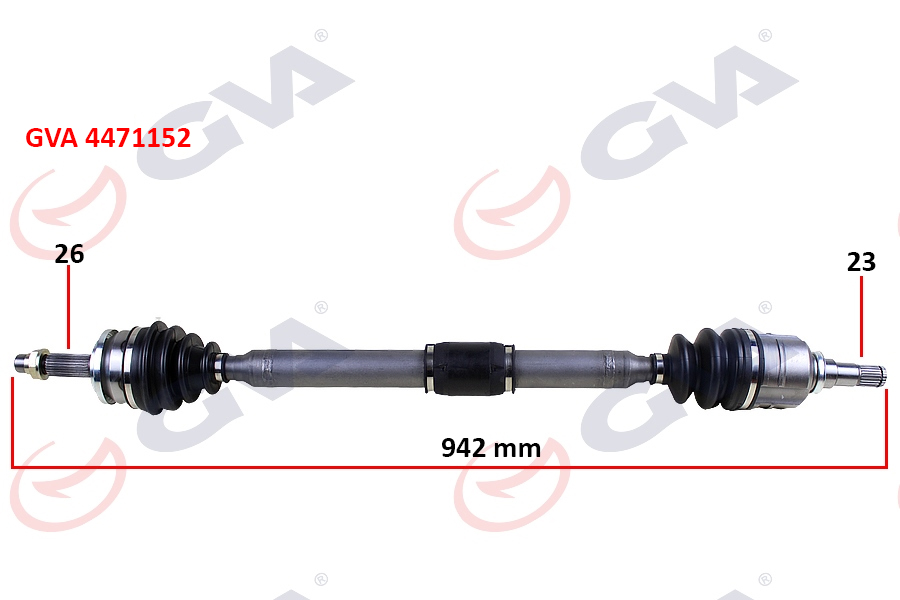 KOMPLE AKS SAĞ AURIS 1.4 1.6 07 11 942mm