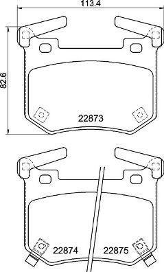 DİSK FREN BALATASI ARKA GENESIS G70 2.0 09/17 KIA STİNGER 3.3 06/17
