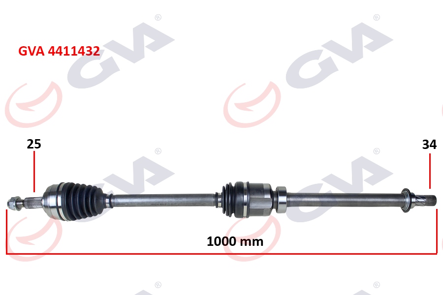 KOMPLE AKS SAĞ MEGANE IV 1.5DCI 16  EURO6 A T 1000mm