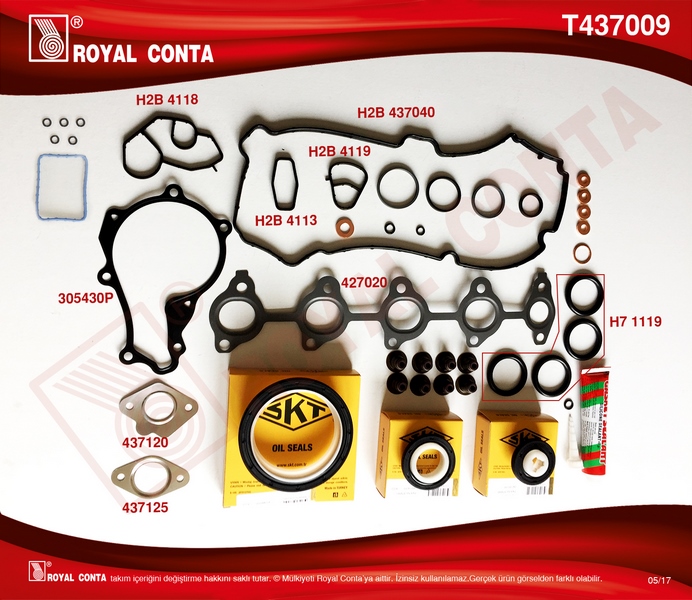 MOTOR TAKIM CONTA SKT KEÇELİ/SUB.LASTİKLİ/SKC SİZ FlESTA 1.4 TDCİ  P206 1.4HDİ CITROEN 1.4 HDİ