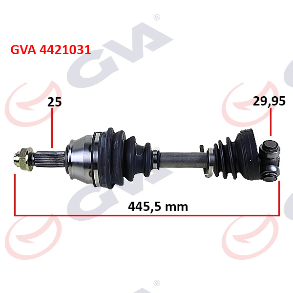 KOMPLE AKS SOL PALIO ALBEA DOBLO 1.3 MTJ 06 KISA TİP 445mm