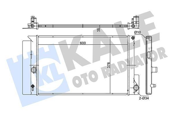 RADYATÖR AURIS AVENSIS COROLLA VERSO MEKANİK AL/PL/BRZ 600x378x16