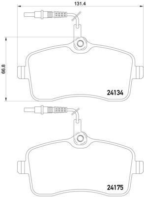 DİSK FREN BALATASI ÖN PEUGEOT 407 05/04