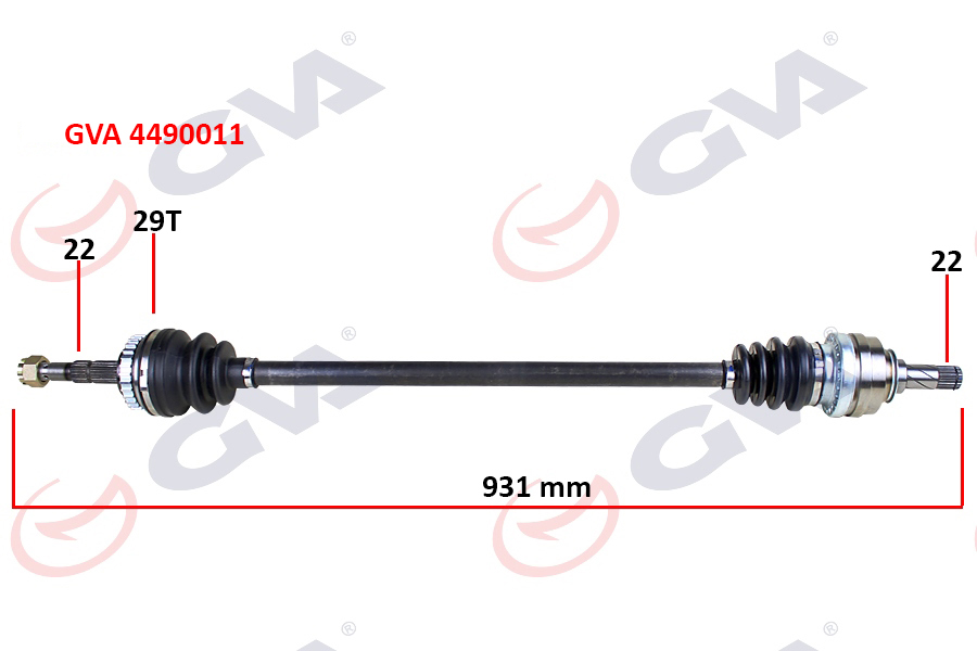 KOMPLE AKS SAĞ CORSA B 1.2i 16V 93 00 ABS Lİ 926mm 29DİŞ