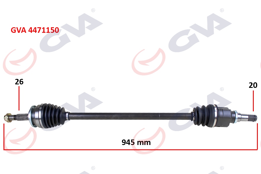 KOMPLE AKS SAĞ AURIS COROLLA E15 1.4D 07 11 945mm