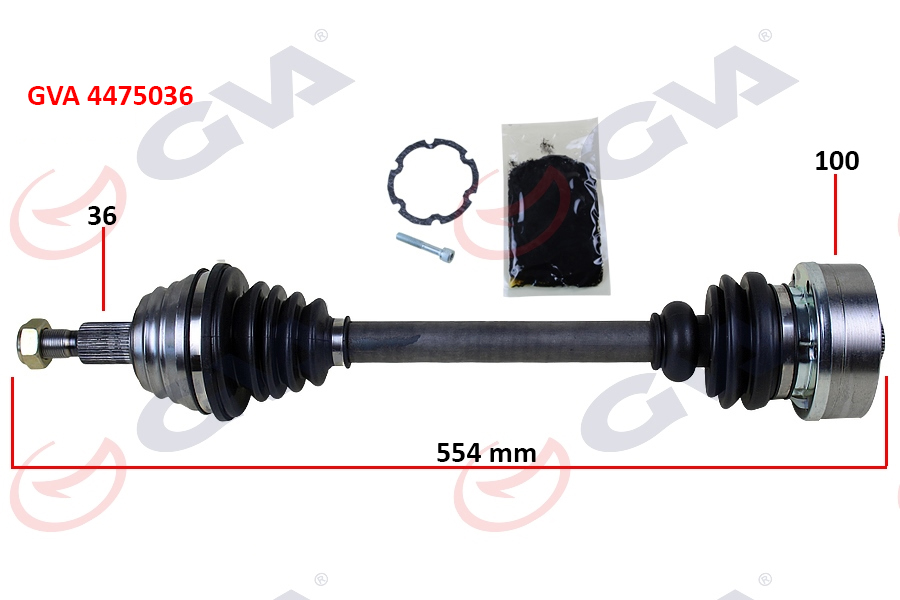 KOMPLE AKS SOL GOLF IV BORA A3 LEON TOLEDO OCTAVIA 1.9 TDI 554mm