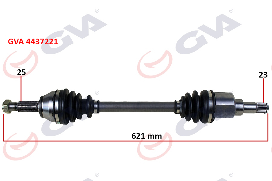KOMPLE AKS SOL FIESTA V 1.4 TDCI 02 08 621mm