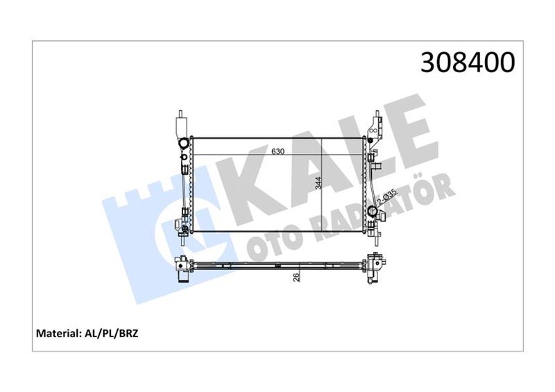 RADYATÖR FIORINO 08 1.3MTJ MEK AC
