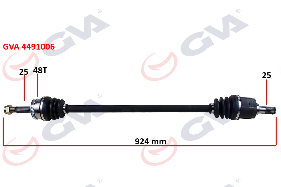 KOMPLE AKS SAĞ ACCENT ERA 06 12 1.4GL 1.6 GLS ABS Lİ 48DİŞ 924mm