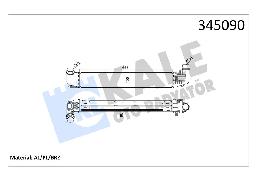 TURBO RADYATÖRÜ INTERCOOLER DACIA DUSTER 1.5DCİ 10 AL/PL/BRZ