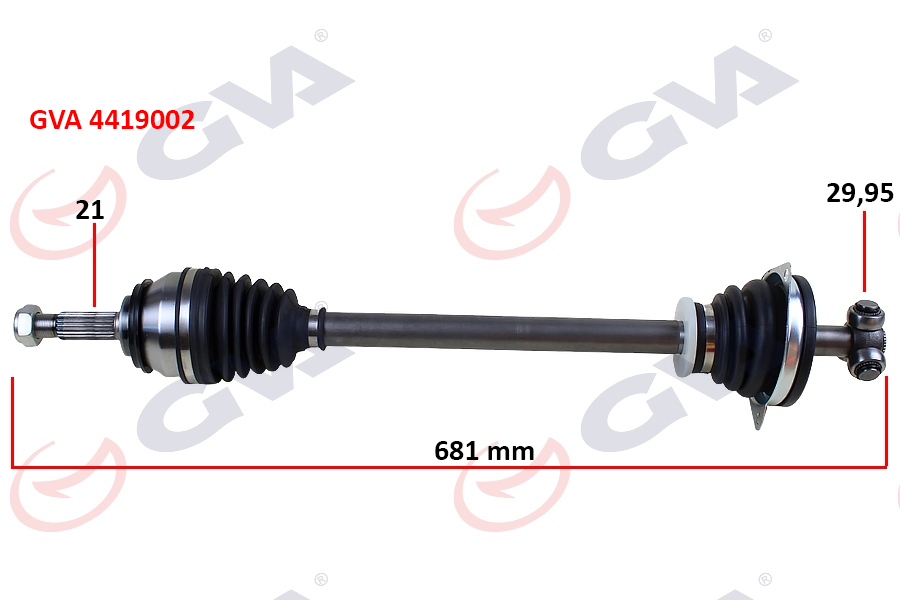 KOMPLE AKS SOL DACIA LOGAN SANDERO 1.4 1.6 04 12 681mm